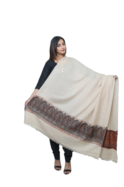 MELANGE KANI PALLA WOVEN JACQUARD WOOLLEN SHAWL