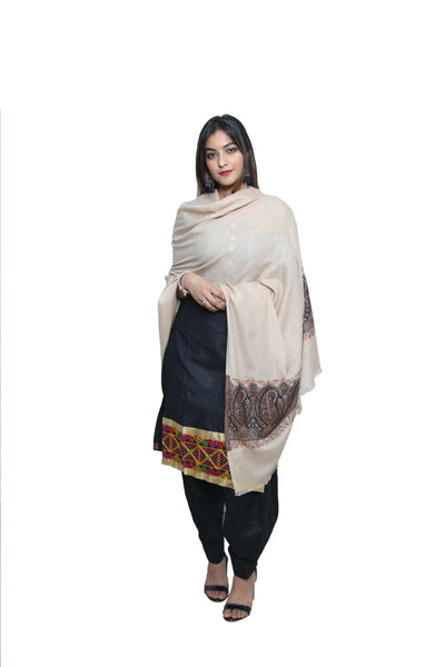 MELANGE KANI PALLA WOVEN JACQUARD WOOLLEN SHAWL