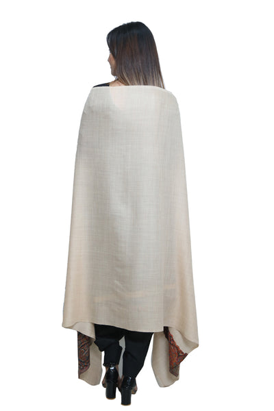 MELANGE KANI PALLA WOVEN JACQUARD WOOLLEN SHAWL