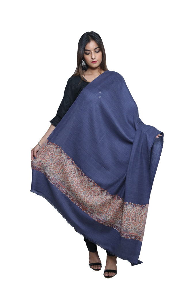 MELANGE KANI PALLA WOVEN JACQUARD WOOLLEN SHAWL