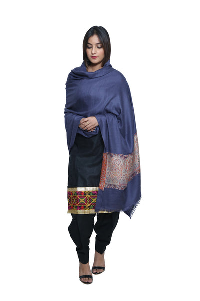 MELANGE KANI PALLA WOVEN JACQUARD WOOLLEN SHAWL