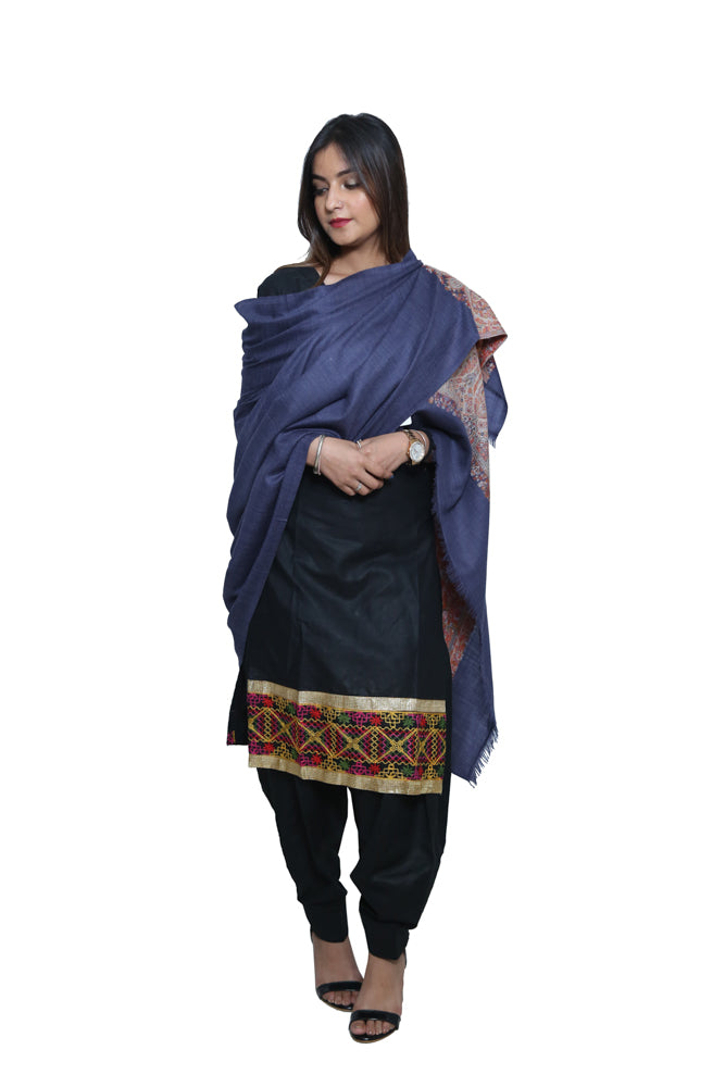 MELANGE KANI PALLA WOVEN JACQUARD WOOLLEN SHAWL