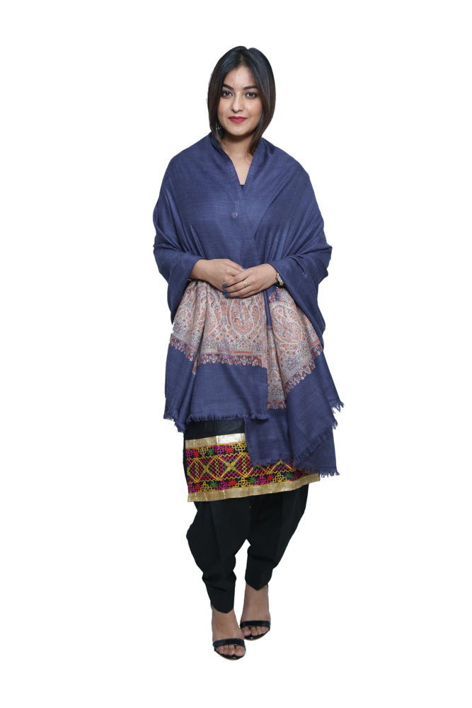 MELANGE KANI PALLA WOVEN JACQUARD WOOLLEN SHAWL