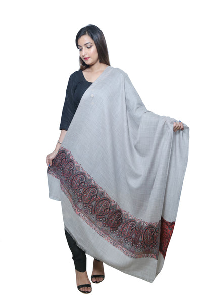 MELANGE KANI PALLA WOVEN JACQUARD WOOLLEN SHAWL