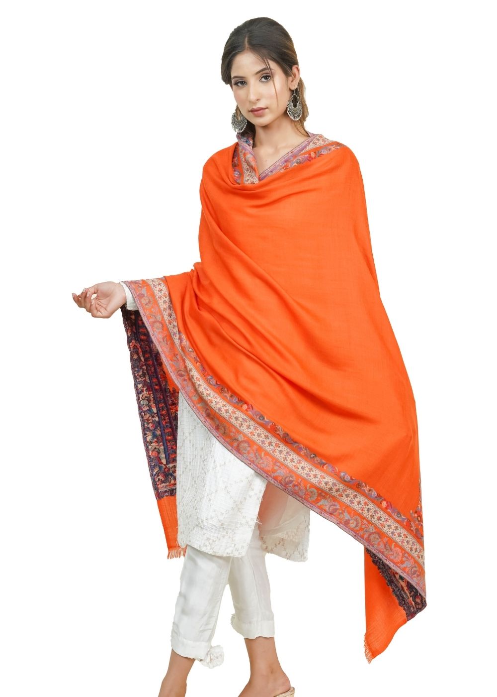 MELANGE KANI WOVEN JACQUARD WOOLLEN SHAWL