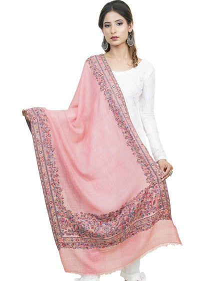 EXTRA SOFT MERINO WOOL KANI STOLE WITH ELEGANT BORDER