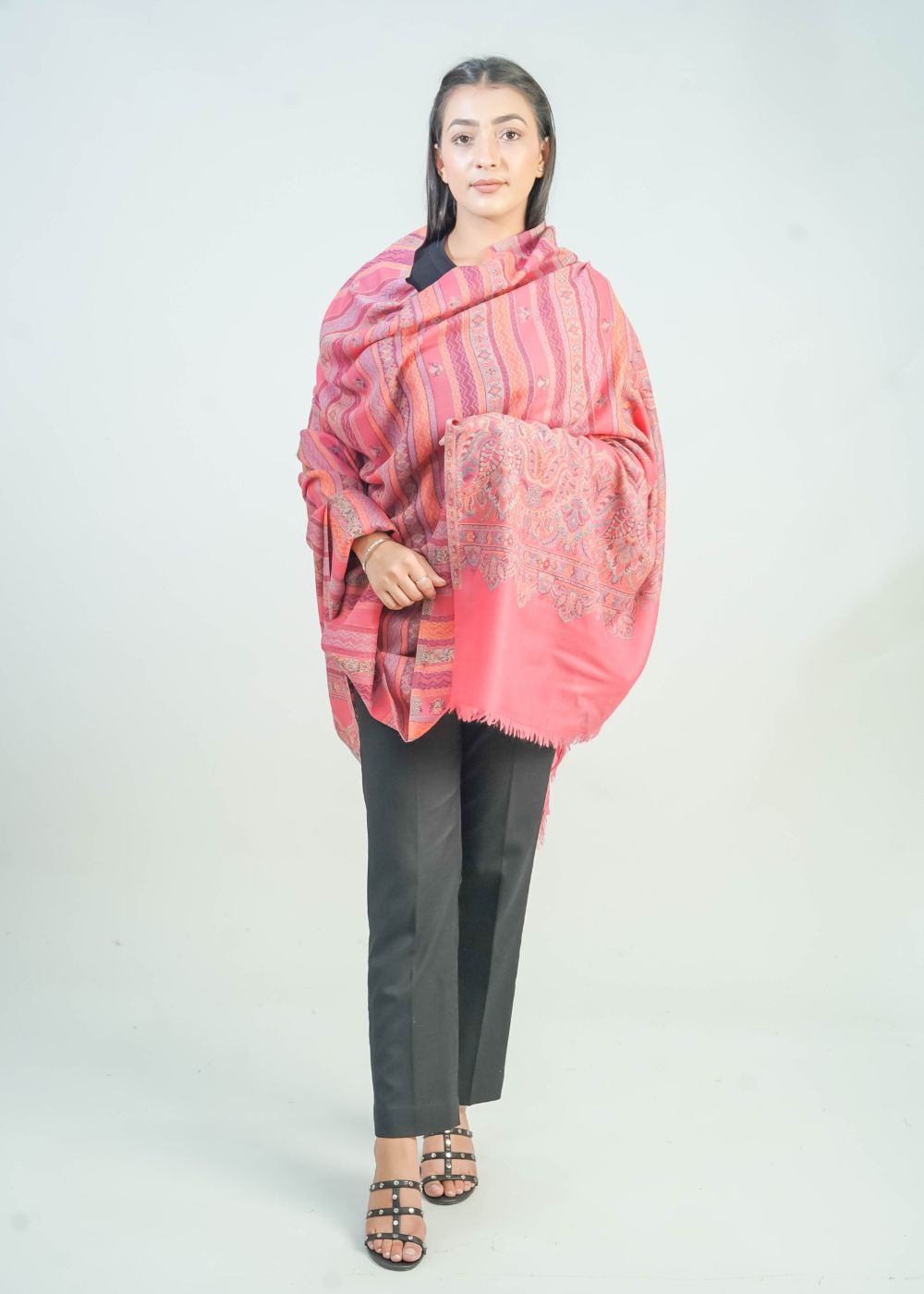 KANI WOVEN PALLA BOOTI SHAWL