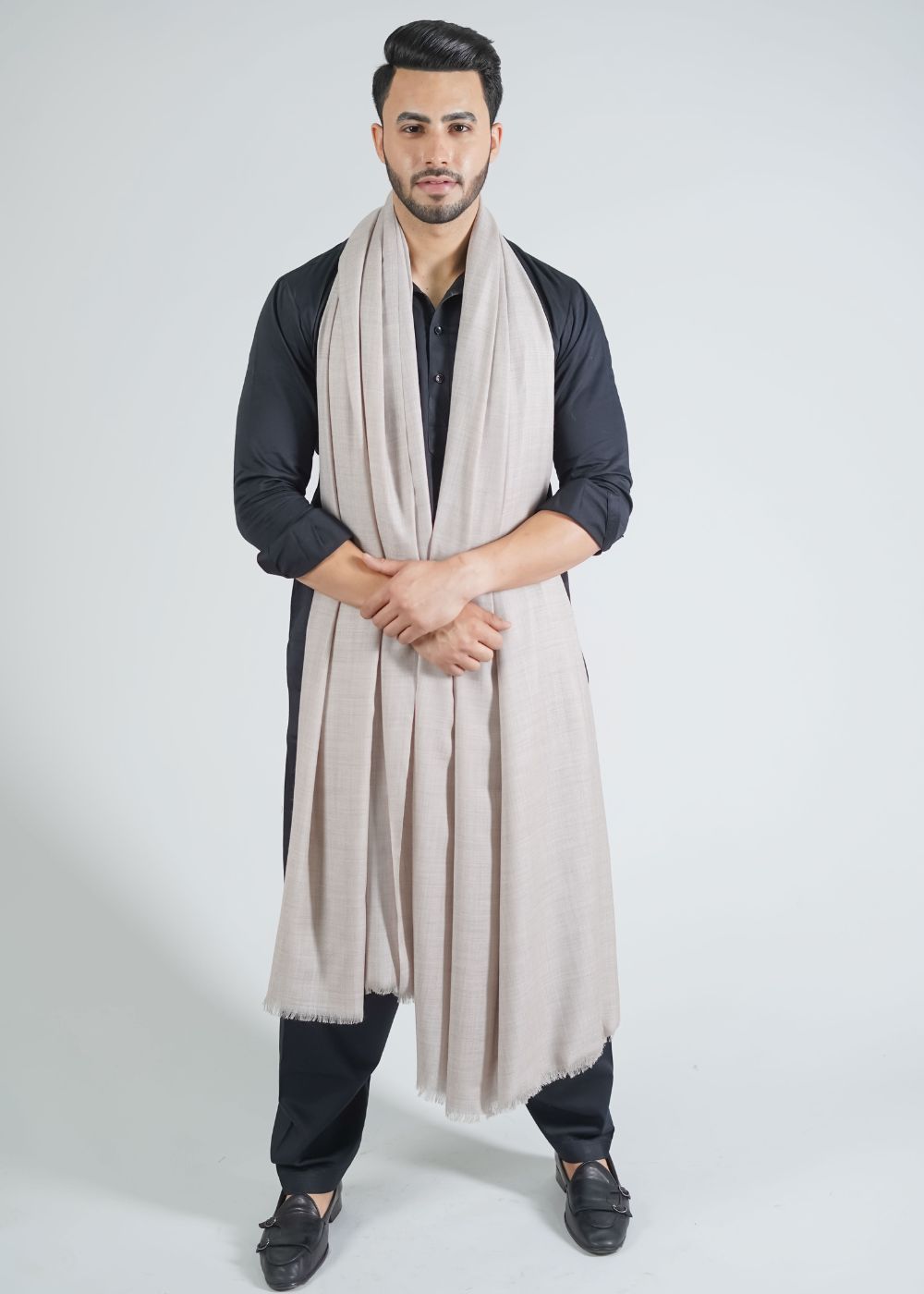 MELANGE KANI PALLA WOVEN JACQUARD WOOLLEN SHAWL