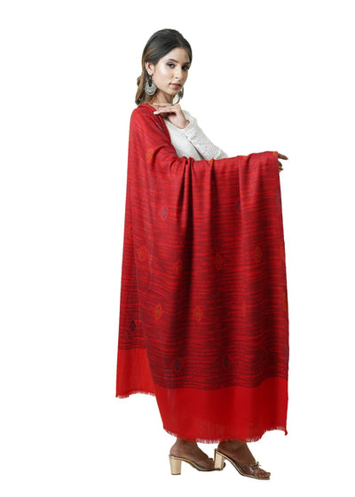 MERINO WOOL JAMAWAR SHAWL WITH BOOTI