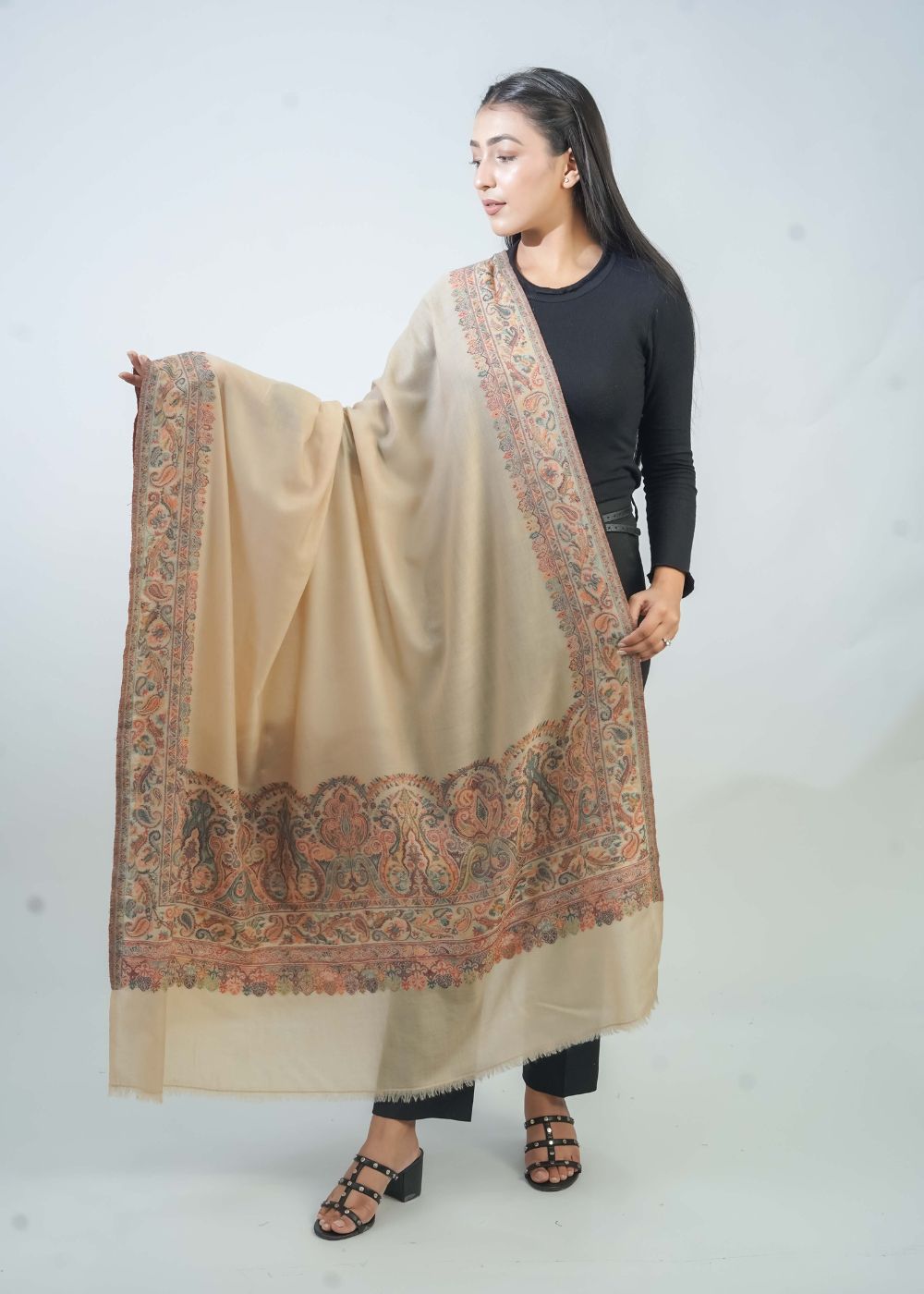 KANI WOVEN DUAR PALLA SHAWL