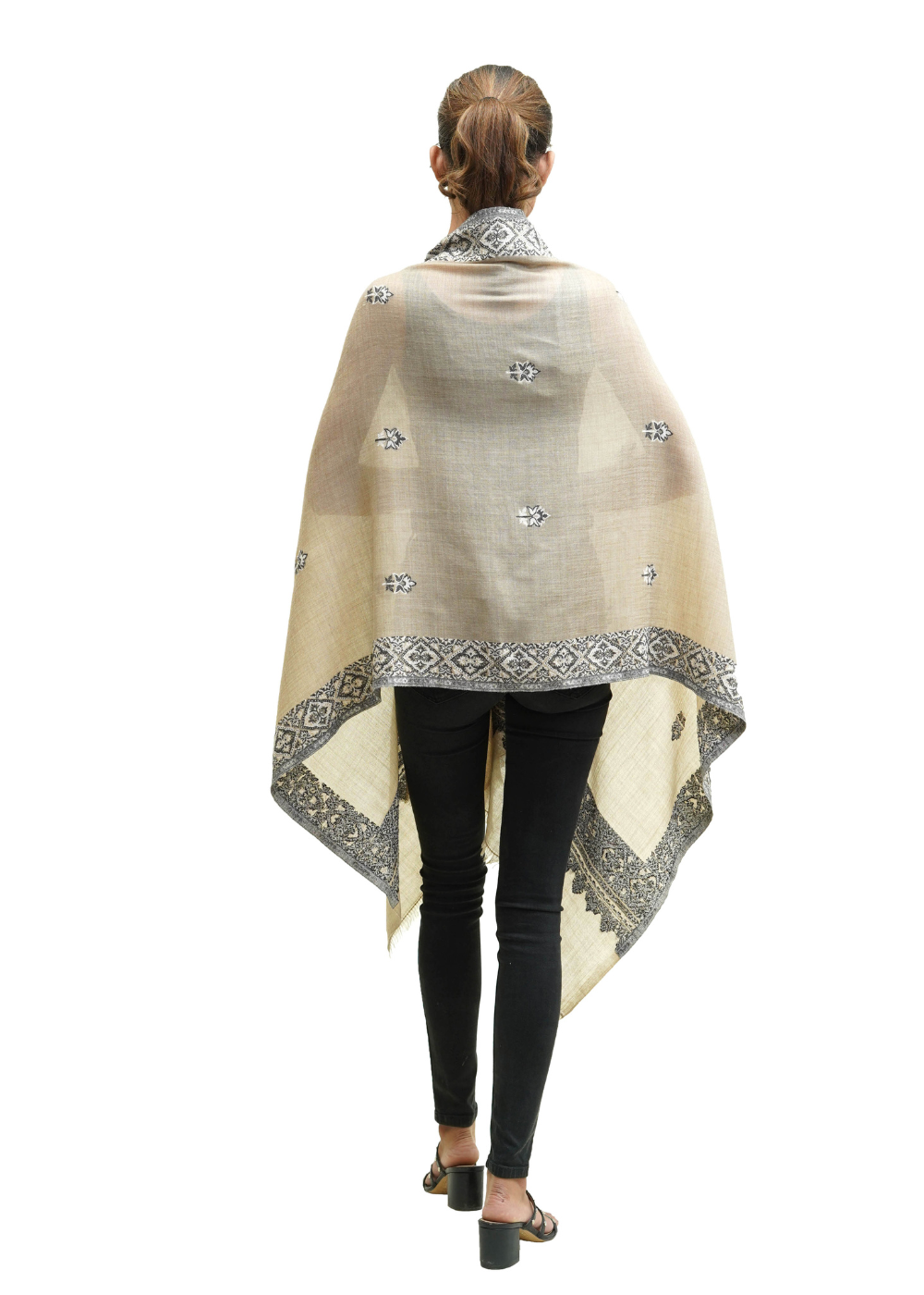 ULTRA SOFT MERINO WOOL KANI BORDER BOOTI STOLE