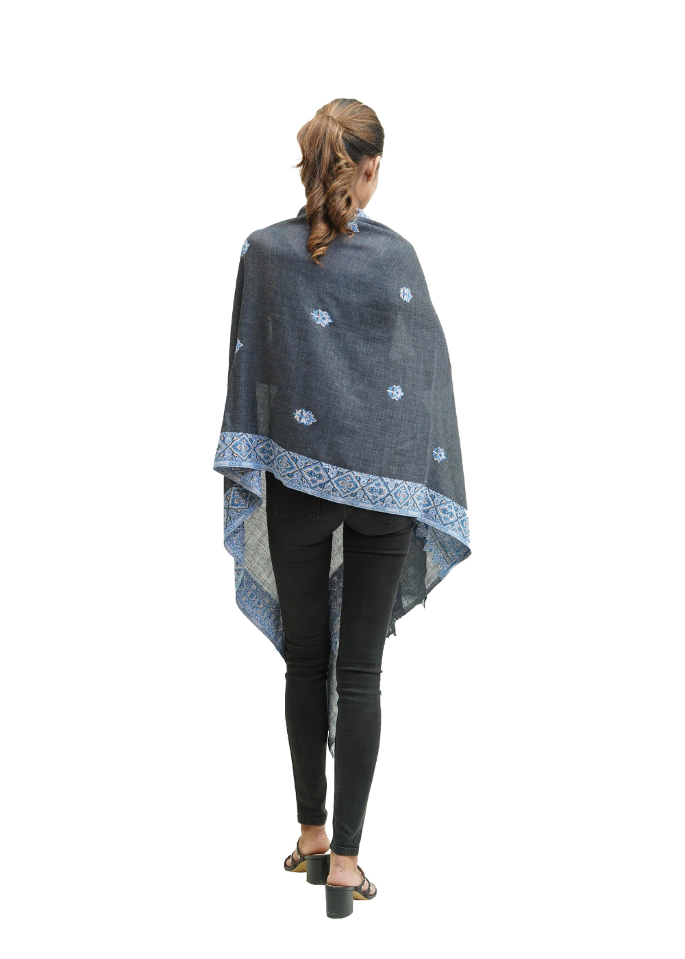 ULTRA SOFT MERINO WOOL KANI BORDER BOOTI STOLE