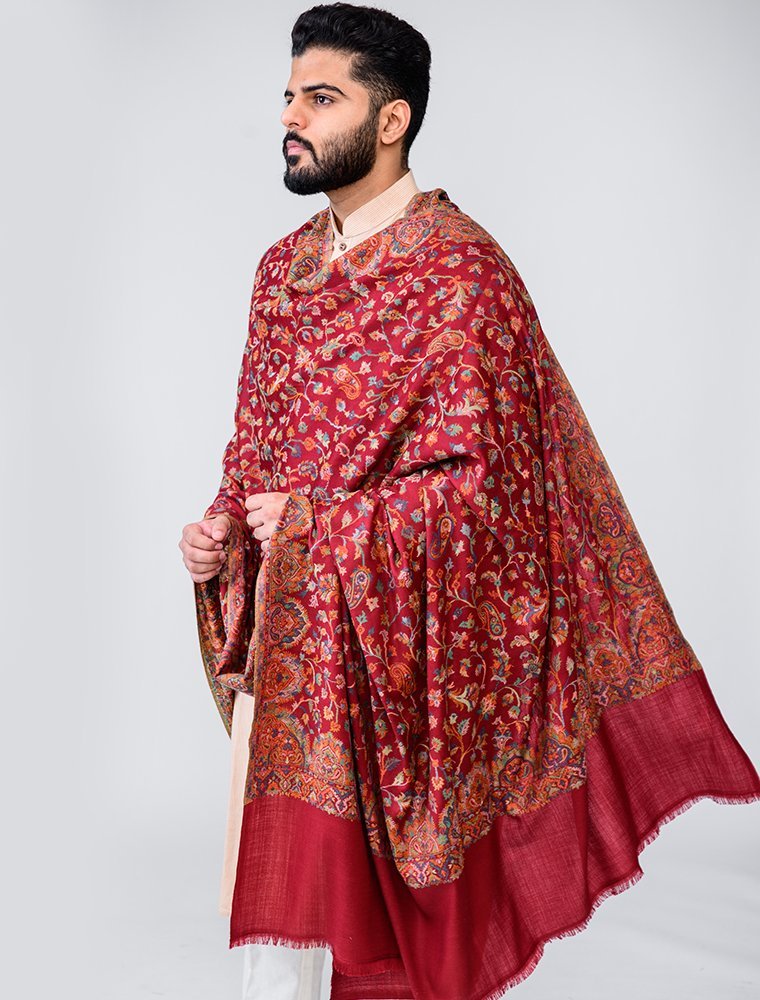 KANI JAAL GENTS SHAWL IN MERINO WOOL