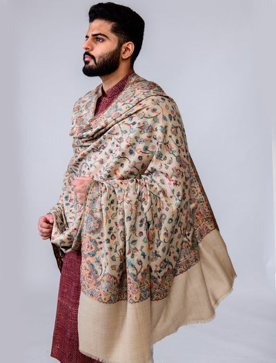 KANI JAAL GENTS SHAWL IN MERINO WOOL