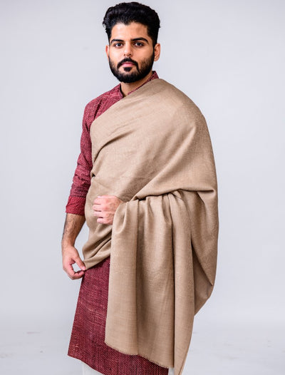 SELF JACQUARD GENTS SHAWL MERINO WOOL