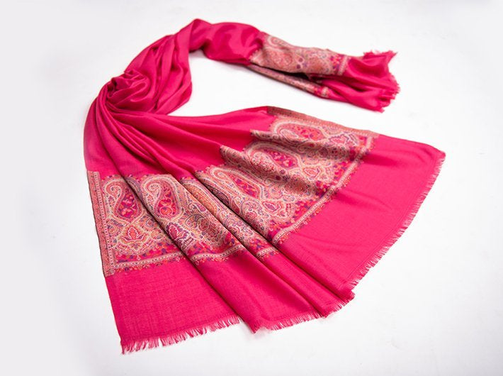 MERINO WOOL KANI PALLA SHAWL IN MELANGE COLOUR