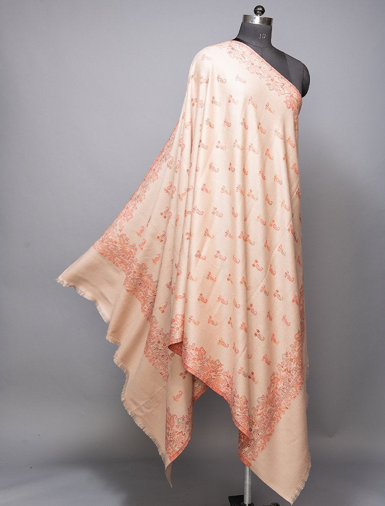 WOVEN JACQUARD SHAWL IN MERINO WOOL