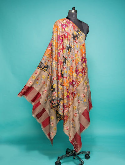 Kashmiri Shawl on merino wool