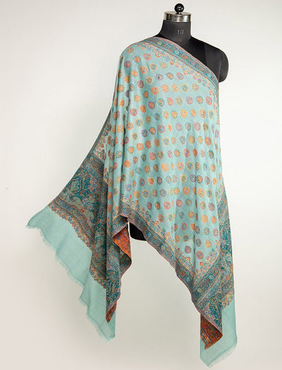 KANI BOOTI JAAL MERINO WOOL STOLE IN MELANGE STYLE