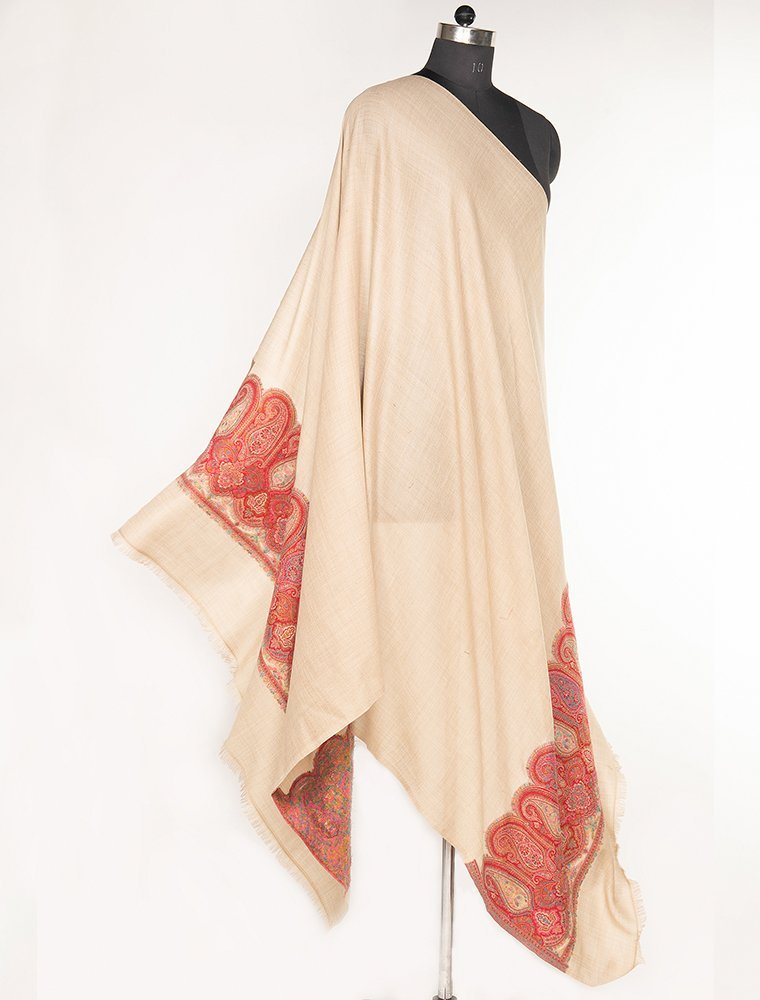 MERINO WOOL KANI PALLA SHAWL IN MELANGE COLOUR