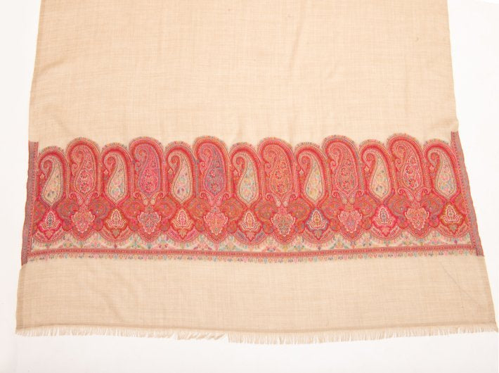 MERINO WOOL KANI PALLA SHAWL IN MELANGE COLOUR